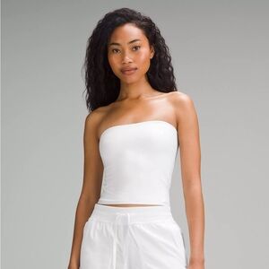 Lululemon wondermost nulu tube top in white